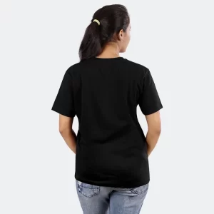 India Flag Black Round Neck T-Shirt