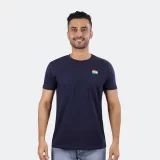 India-Flag Navy Blue Round Neck T-Shirt