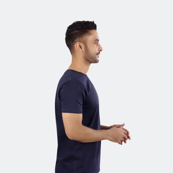 India-Flag Navy Blue Round Neck T-Shirt