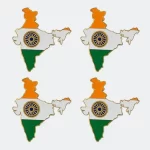 DeshPrem Indian Map Laple Pin Badg | Metal logo (indian map ) | Pack of 4