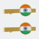 DeshPrem Indian Flag Round Tie Pin Badge | Metal logo (indian Tie Pin)